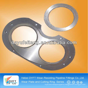 PM spectacle wear plate and cutting ring